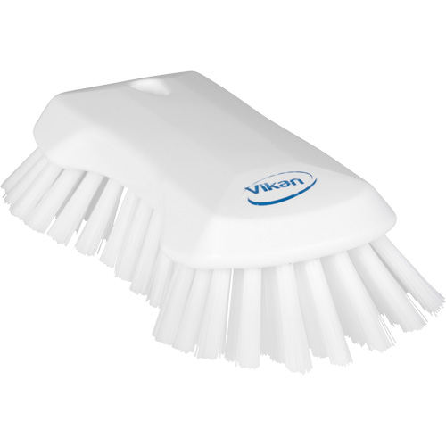 Hand Brush, Extra Stiff Bristles, 9-1/10" Long, White Superchem Industries