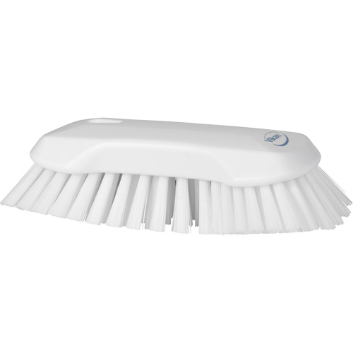 Hand Brush, Extra Stiff Bristles, 9-1/10" Long, White Superchem Industries