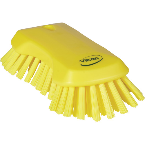 Brosse &agrave; main, Soies Tr&egrave;s ferme, Longueur de 9-1/10", Jaune Superchem Industries