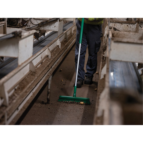T&ecirc;te de balai-brosse, Crins Fin/Ferme, 16-1/2", Polyester/Polypropyl&egrave;ne, Vert Superchem Industries