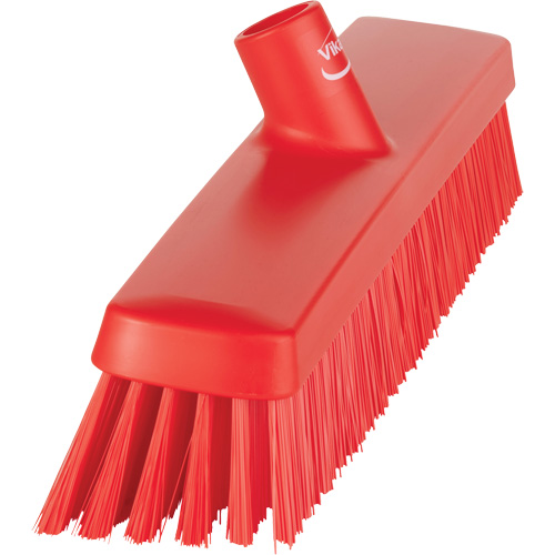 Push Broom Head, Fine/Stiff Bristles, 16-1/2", Polyester/Polypropylene, Red Superchem Industries