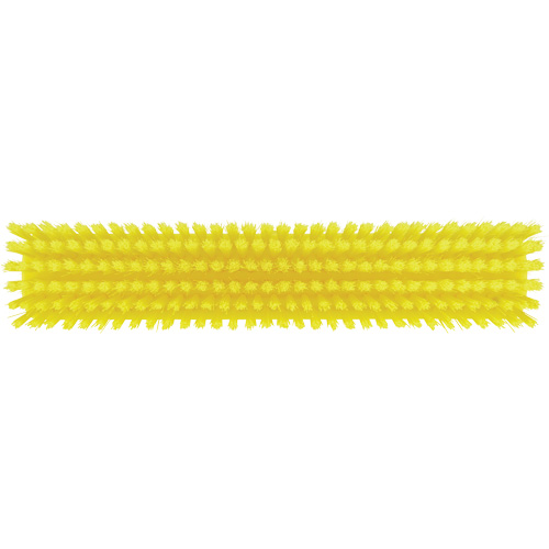 Push Broom Head, Fine/Stiff Bristles, 16-1/2", Polyester/Polypropylene, Yellow Superchem Industries
