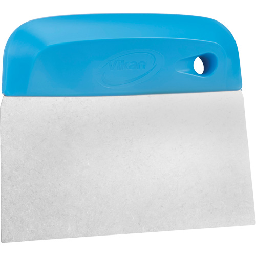 Flexible Stainless Steel Dough Cutter/Scraper, Blue, 4-1/2" W x 5-3/4" L Superchem Industries