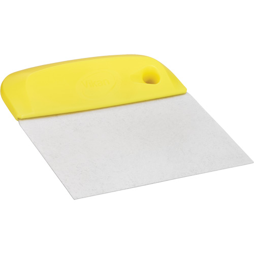 Flexible Stainless Steel Dough Cutter/Scraper, Yellow, 4-1/2" W x 5-3/4" L Superchem Industries