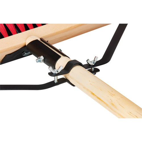 Push Broom with Braced Handle, 18", Medium, PVC Bristles Superchem Industries
