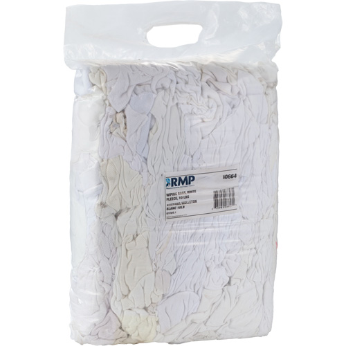 Wiper Rags, Fleece, White, 10 lbs. Superchem Industries