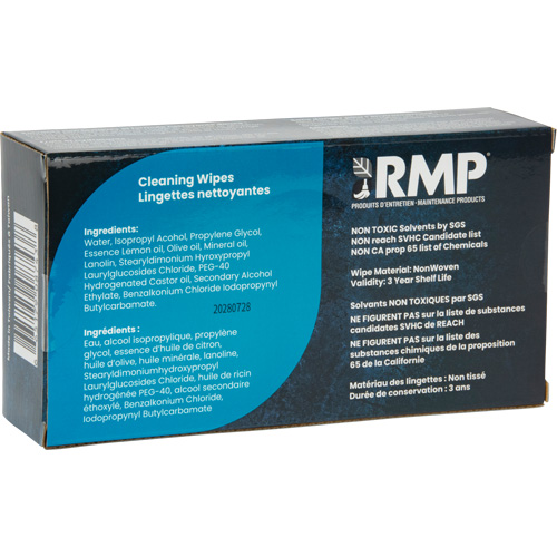 X-Large Cleaning Wipes, 80 Wipes, 8" x 8" Superchem Industries