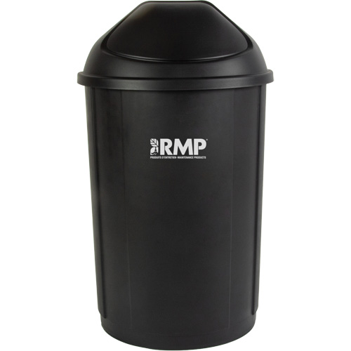 Half-Round Garbage Bin with Lid, Polyethylene, 21 US gal. Superchem Industries