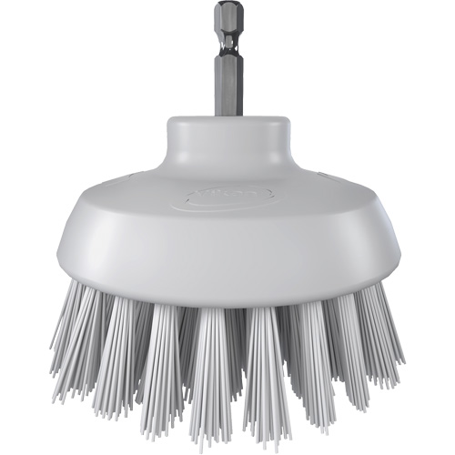 HyDrive Round Drill Brush, Extra Stiff Bristles, 3-1/10" Long, White Superchem Industries
