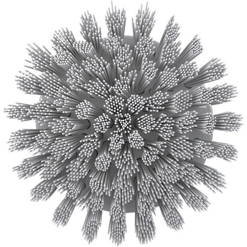 HyDrive Round Drill Brush, Extra Stiff Bristles, 3-1/10" Long, White Superchem Industries