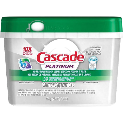 Platinum ActionPacs Dishwasher Detergent, Pods, 663 g, Fresh Superchem Industries