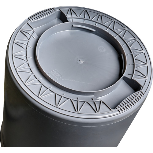 Grey Titan Garbage Container, Plastic, 20 US gal. Superchem Industries