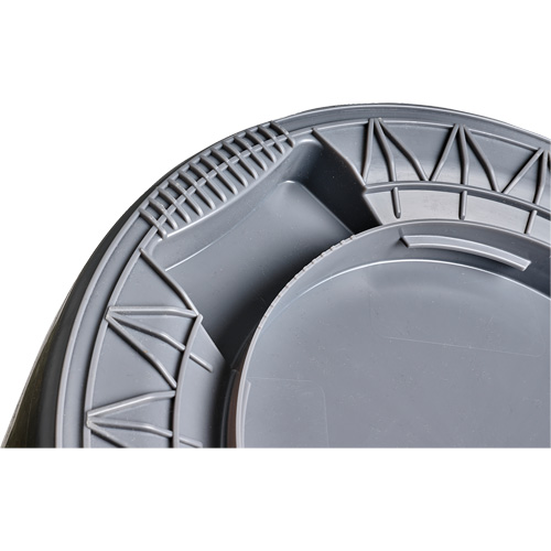 Grey Titan Garbage Container, Plastic, 20 US gal. Superchem Industries