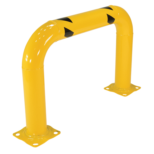 Garde-corps &agrave; profil &eacute;lev&eacute; pour machines, 3' la x 2' h, Jaune Superchem Industries