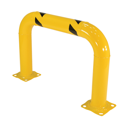 Garde-corps &agrave; profil &eacute;lev&eacute; pour machines, 3' la x 2' h, Jaune Superchem Industries