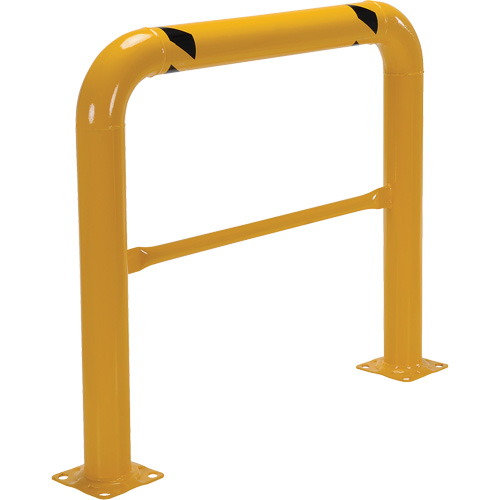 High Profile Machinery Guards, 4' W x 3.5' H, Yellow Superchem Industries