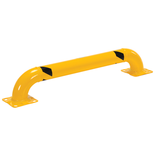 Low Profile Rack Guards, 4' W x 0.75' H, Yellow Superchem Industries