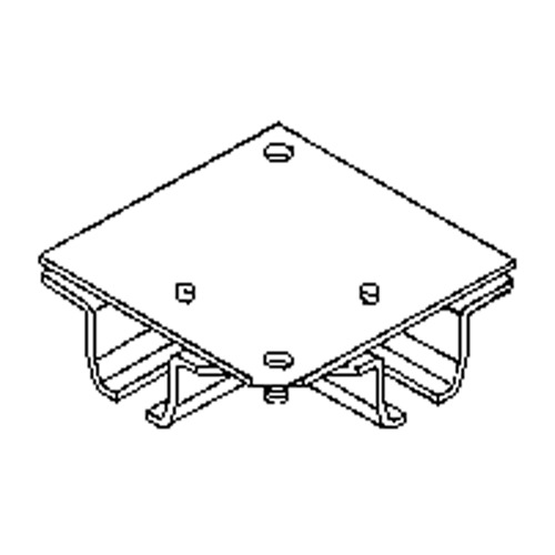 Ceiling Mount Curtain Partition 90° Corner Connector Superchem Industries