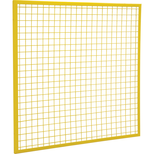 Wire Mesh Partition Components - Panels, 4' H x 4' W, Yellow Superchem Industries
