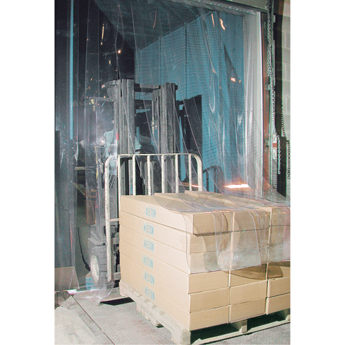 Strip Curtain Doors, 6' x 8' Door Opening, 8" Strip Width, 0.080" Strip Thickness Superchem Industries