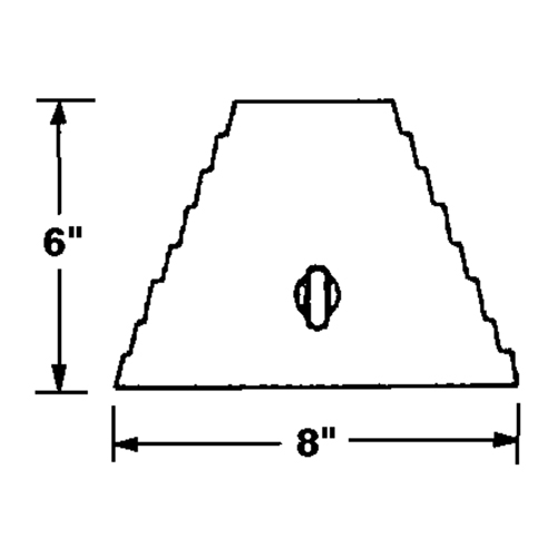 Cale de roue, 9" x 8" x 6", Noir Superchem Industries