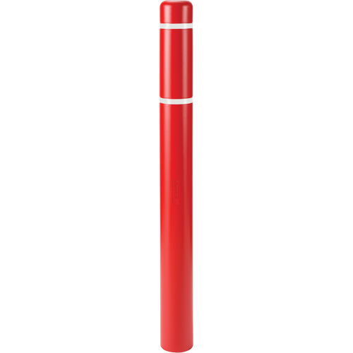 Capuchons en polyethylene pour borne de protection, 6-5/8" dia. x 72" l, Rouge Superchem Industries