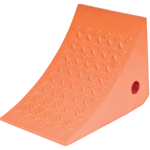 Wheel Chocks, Urethane, Orange, 8" W x 11" D x 8" H Superchem Industries