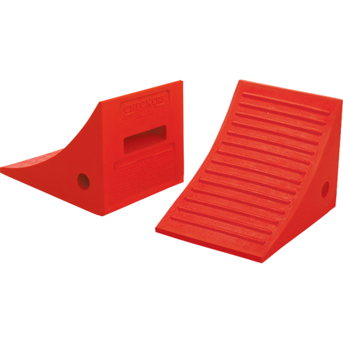 Cales-roue pour usage g&eacute;n&eacute;ral, Polyur&eacute;thane, Orange, 8" la x 11-1/4" p x 8-1/4" h Superchem Industries