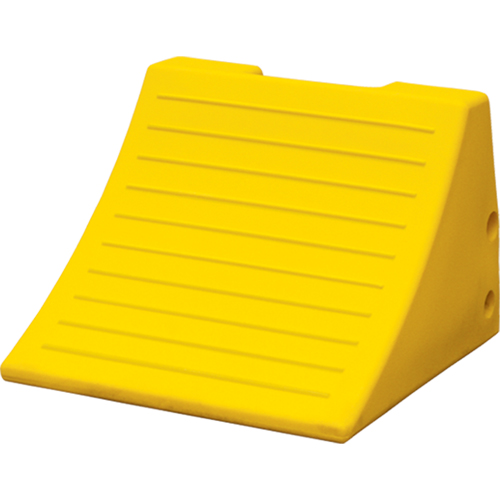 Cales-roue robustes, Polyur&eacute;thane, Jaune s&eacute;curit&eacute;, 15-1/10" la x 15" p x 11" h Superchem Industries