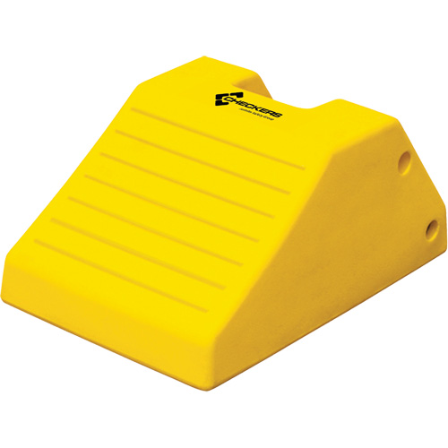 Cales-roue robustes, Polyur&eacute;thane, Jaune s&eacute;curit&eacute;, 14-9/10" la x 21-9/10" p x 10-3/5" h Superchem Industries
