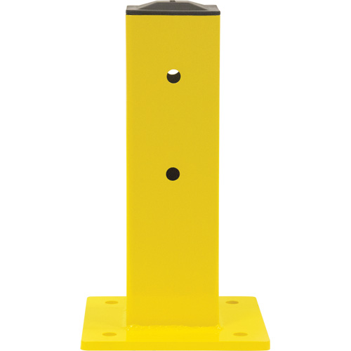 Single Guard Rail Post, Steel, 5" L x 17" H, Safety Yellow Superchem Industries