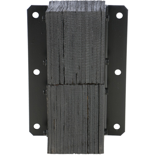 Laminated Dock Bumper, Vertical, Rubber, 13-1/4" W x 4-1/2" D x 20" H Superchem Industries