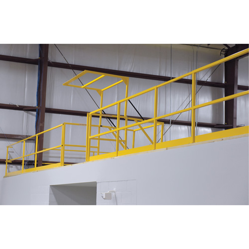 Mezzanine Safety Gate, 68-1/2" L x 42" H, 80-1/16" Raised, Yellow Superchem Industries