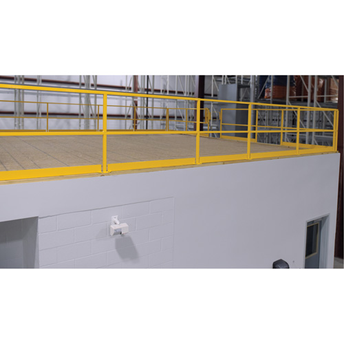 Mezzanine Safety Gate, 68-1/2" L x 42" H, 80-1/16" Raised, Yellow Superchem Industries