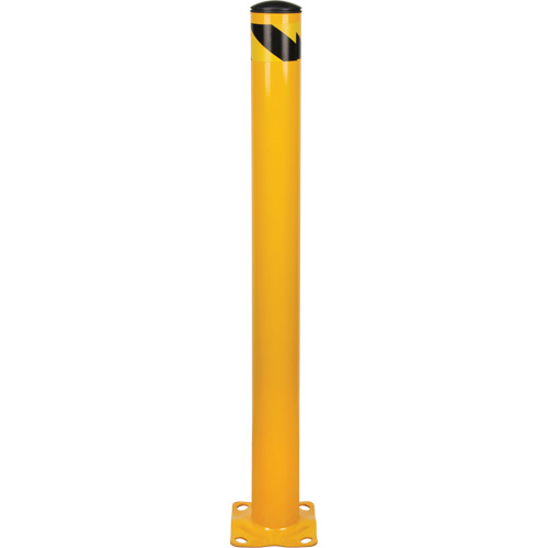 Bollard, Steel, 48" H x 4-1/2" W, Yellow Superchem Industries