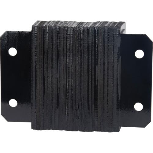 Laminated Dock Bumpers, Horizontal, Rubber, 12" W x 4" D x 10" H Superchem Industries