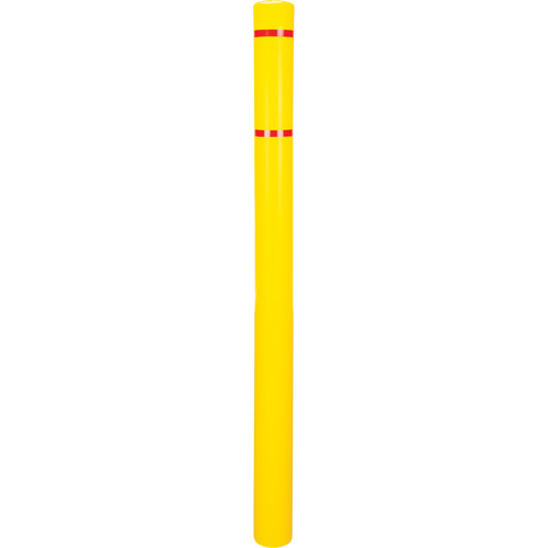 Capuchon en poly&eacute;thyl&egrave;ne pour borne de protection, 4-1/2" dia. x 64" l, Rouge/Jaune Superchem Industries