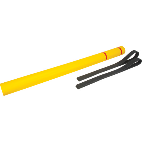 Capuchon en poly&eacute;thyl&egrave;ne pour borne de protection, 4-1/2" dia. x 64" l, Rouge/Jaune Superchem Industries