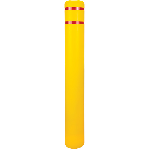 Capuchon en poly&eacute;thyl&egrave;ne pour borne de protection, 6-5/8" dia. x 52" l, Rouge/Jaune Superchem Industries