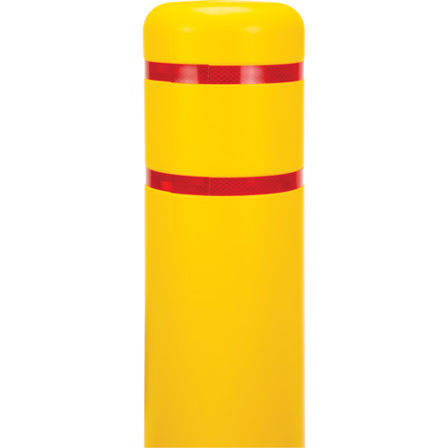 Capuchon en poly&eacute;thyl&egrave;ne pour borne de protection, 6-5/8" dia. x 52" l, Rouge/Jaune Superchem Industries