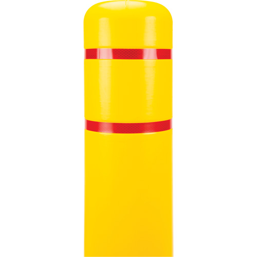 Capuchon en poly&eacute;thyl&egrave;ne pour borne de protection, 6-5/8" dia. x 60" l, Rouge/Jaune Superchem Industries