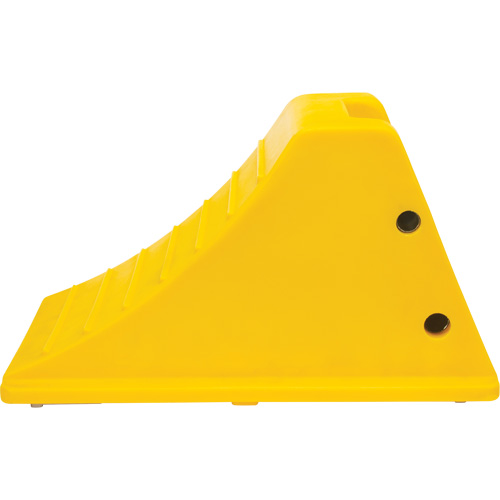 Wheel Chocks with Aluminum Tread, Polyurethane, Safety Yellow, 11-1/4" W x 21" D x 12-1/4" H Superchem Industries