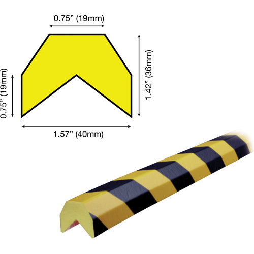 Butoir de protection de coin mod&egrave;le AA 5M Superchem Industries