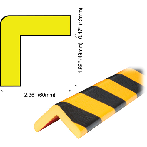 H Plus Profile 1M Corner Protection Bumper Guard Superchem Industries