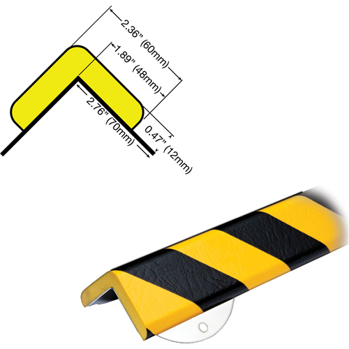 WPK-H+ Profile 1M Corner Protection Bumper Guard Wall Protection Kit Superchem Industries