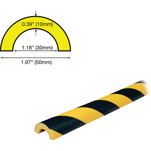 Butoir de protection de tuyau mod&egrave;le R30 5M, Longueur 2' (0,6096 m) Superchem Industries
