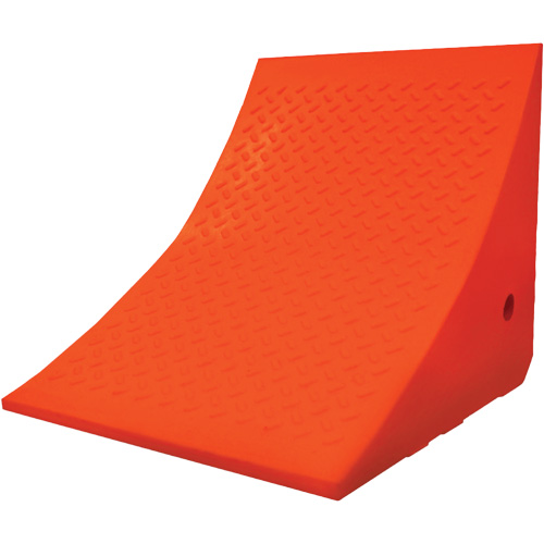 70 Ton Large Equipment Wheel Chock, Urethane, Orange Superchem Industries