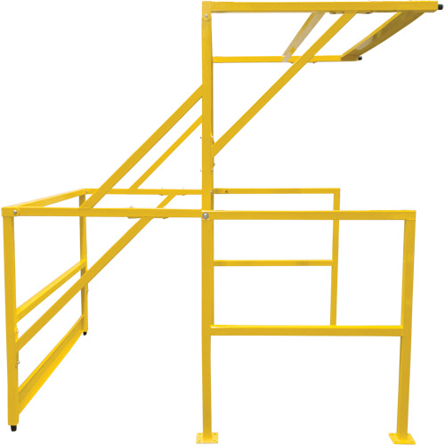 Barri&egrave;re de s&eacute;curit&eacute; pour mezzanine, 70" lo x 77" ha, 78" &eacute;lev&eacute;e, Jaune Superchem Industries