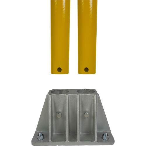 Garde-corps pour barri&egrave;re de s&eacute;curit&eacute;, Acier, 72" lo x 42" h, Jaune Superchem Industries