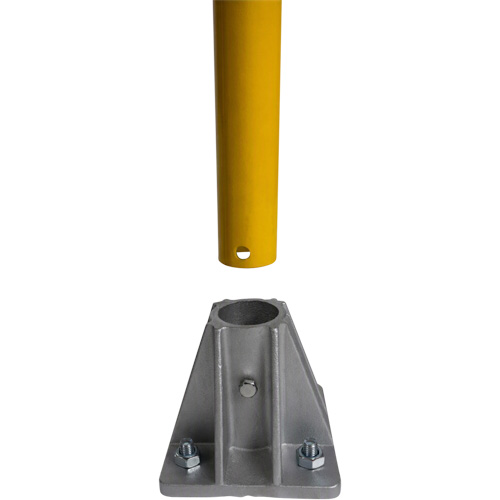 Garde-corps pour barri&egrave;re de s&eacute;curit&eacute;, Acier, 120" lo x 42" h, Jaune Superchem Industries